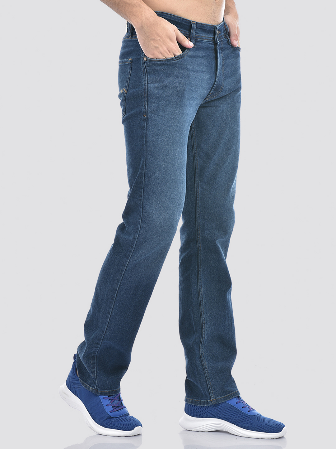 Numero Uno Men Mid Blue Regular Fit Mid Rise Sustainable Jeans